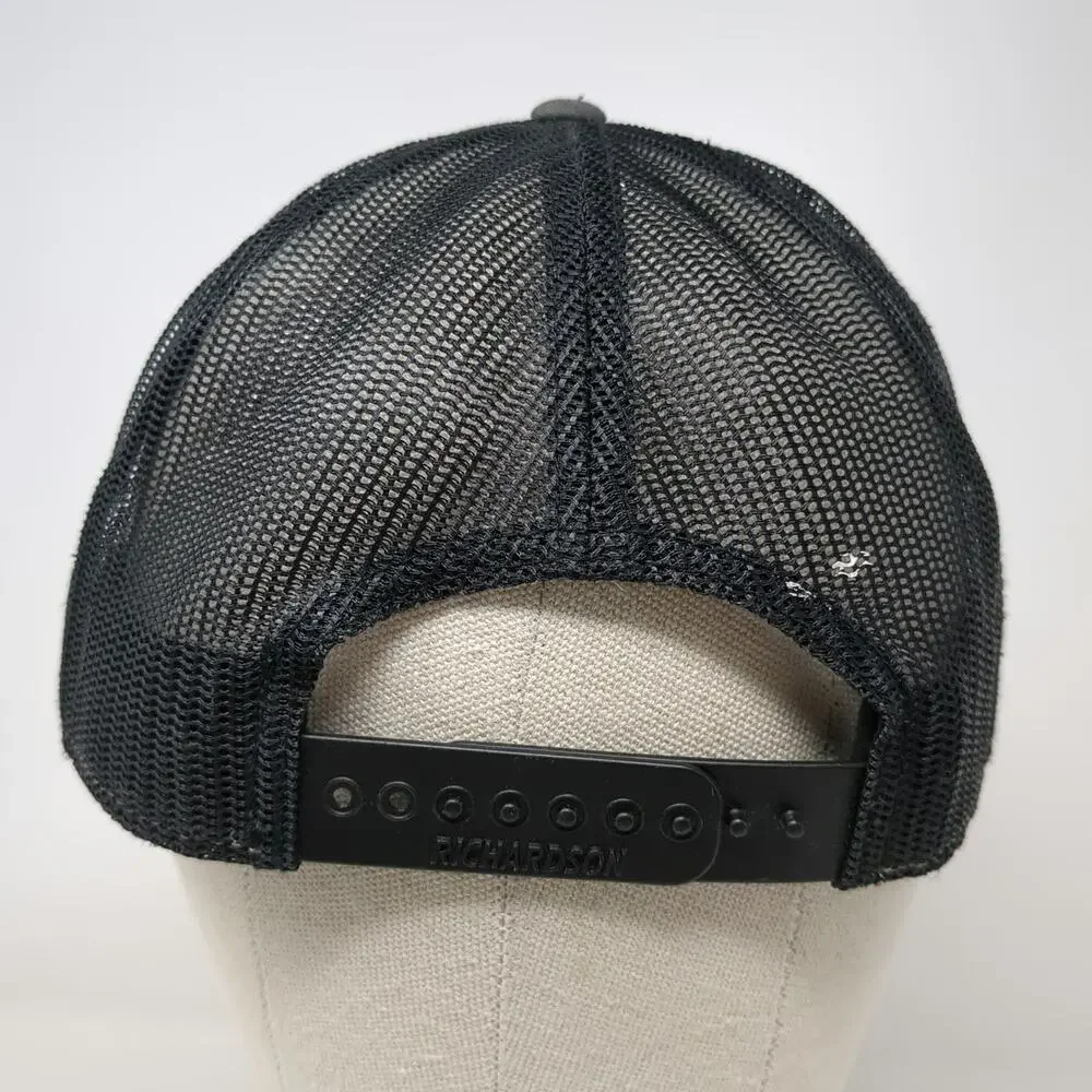 Richardson 5 Panel Gray One Size Mesh Snapback American Proud Diesel Power Hat